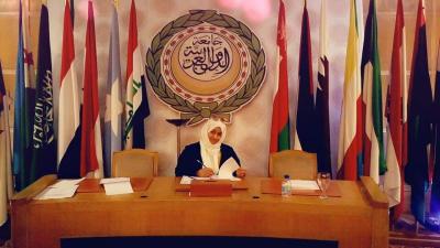 العرولي تمثل اليمن في المؤتمر الدولي لمنظمات المجتمع العربي في الجامعة العربية 